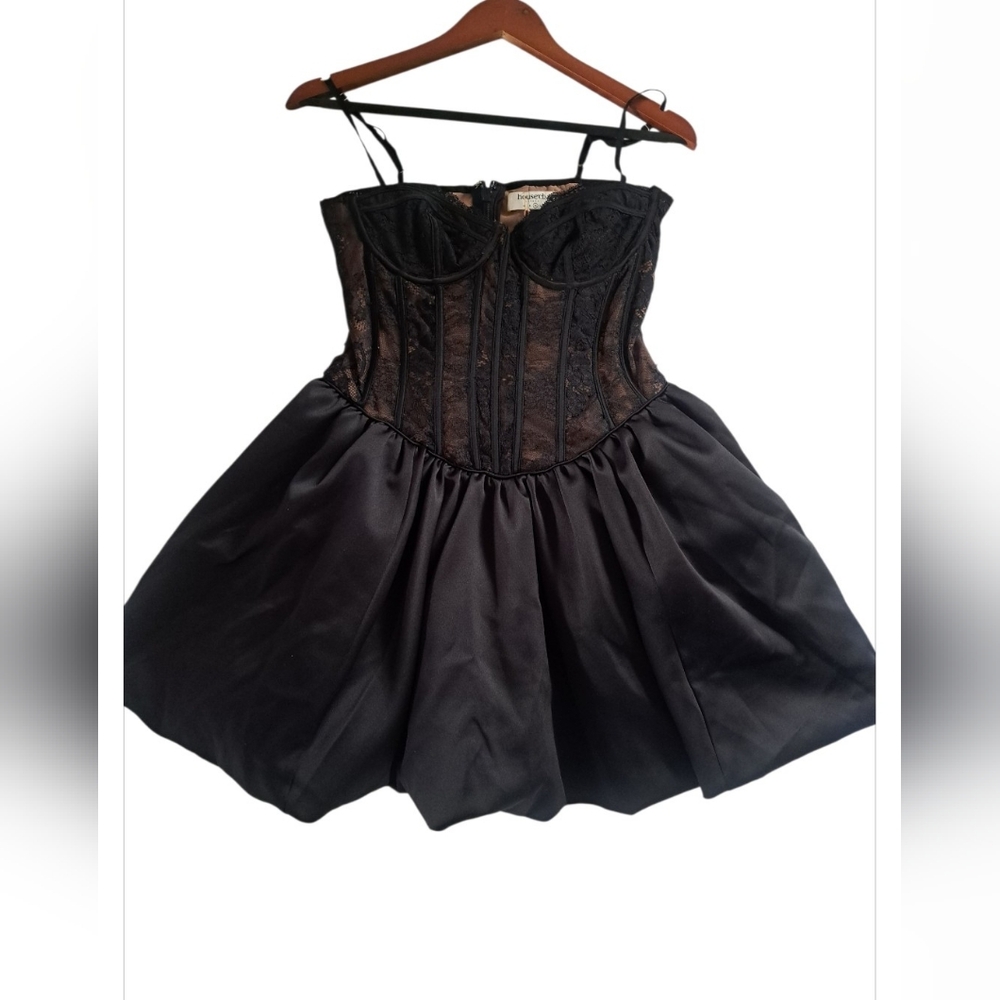 House of CB Black Lace Corset Mini Dress